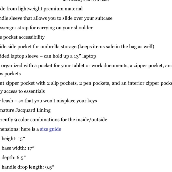 Lo & Sons OG1 travel bag- like new - Picture 2 of 12